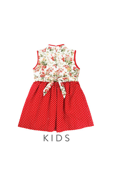 GIRLS Artisanal Porcelain Cheongsam with Pearl Buttons